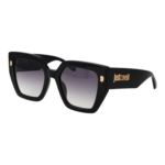 Just Cavalli Rechteck Sonnenbrille SJC021 530700 in Schwarz – 45° Seitenansicht