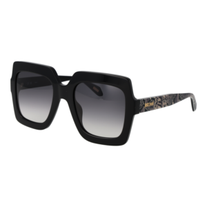 Just Cavalli Rechteck Sonnenbrille SJC023 53700Y in Schwarz – 45° Seitenansicht