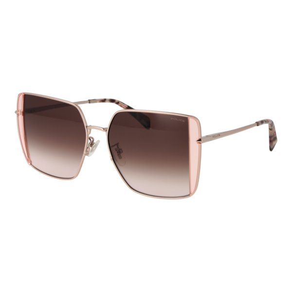 Police Quadrat Sonnenbrille SPLL37M560A39 in Rosé Gold – 45° Seitenansicht