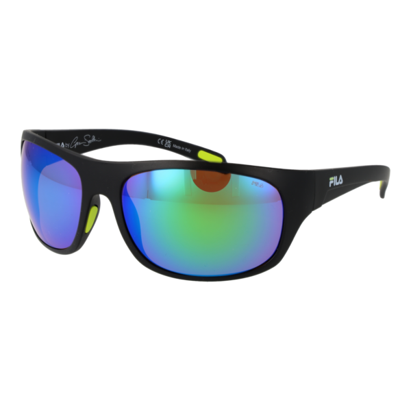 Fila Sonnenbrille SFI514 64U28V – 45° Seitenansicht Fila Sport Sonnenbrille SFI514 64U28V in Schwarz – 45° Seitenansicht