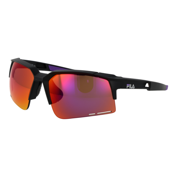 Fila Rechteck Sonnenbrille SFI515 67U28V in Schwarz – 45° Seitenansicht
