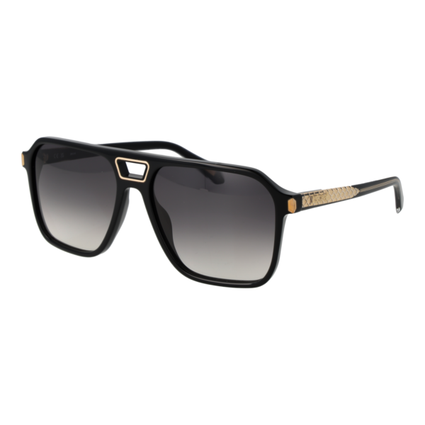 Just Cavalli Pilotenbrille Sonnenbrille SJC036 590700 in Schwarz – 45° Seitenansicht