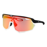 Fila Monoscheibe Sonnenbrille SFI721 99U28R in Schwarz – 45° Seitenansicht