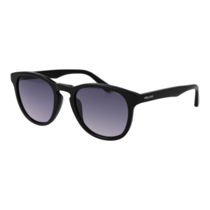 Police Rund Sonnenbrille SPLN85 520700 in Schwarz – 45° Seitenansicht
