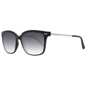 Ted Baker Quadrat Sonnenbrille TB1439 54012 in Schwarz – 45° Seitenansicht