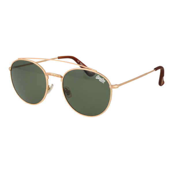 Superdry Rund Sonnenbrille SDS Indianna 53001 in Gold – 45° Seitenansicht