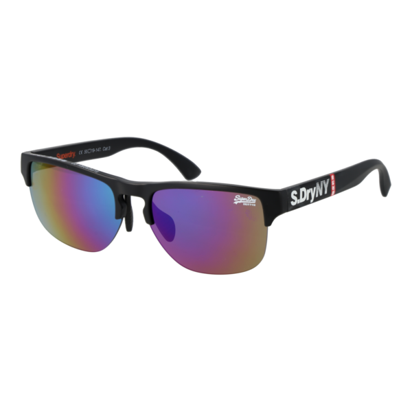 Superdry Browline Sonnenbrille SDS Laserlight 55104 in Schwarz – 45° Seitenansicht