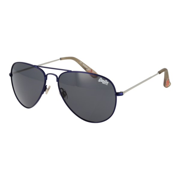 Superdry Pilotenbrille Sonnenbrille SDS Heritage 58212 in Blau – 45° Seitenansicht