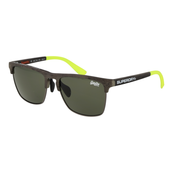 Superdry Browline Sonnenbrille SDS Superflux 56108 in Grau – 45° Seitenansicht