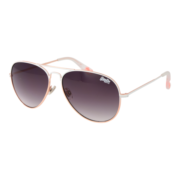 Superdry Pilotenbrille Sonnenbrille SDS Heritage 58017 in Weiß – 45° Seitenansicht