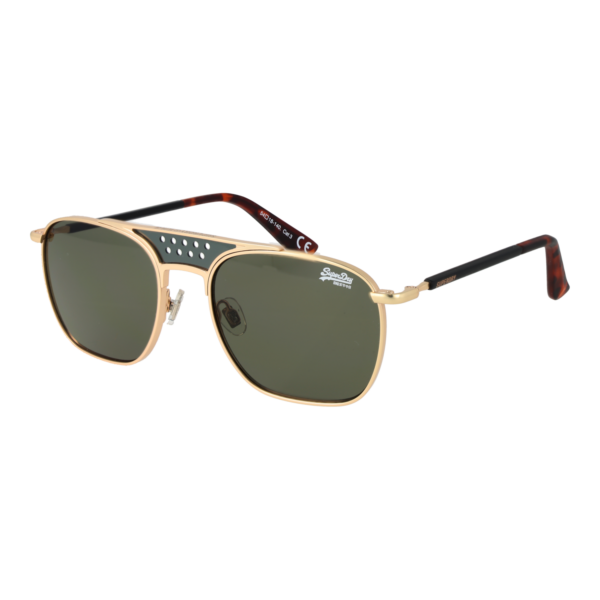 Superdry Quadrat Sonnenbrille SDS Trophy 54001 in Gold – 45° Seitenansicht