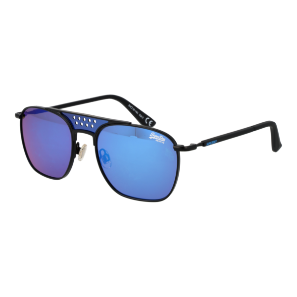 Superdry Quadrat Sonnenbrille SDS Trophy 54014 in Schwarz – 45° Seitenansicht