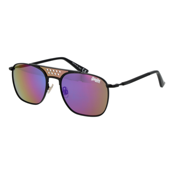 Superdry Quadrat Sonnenbrille SDS Trophy 54027 in Schwarz – 45° Seitenansicht