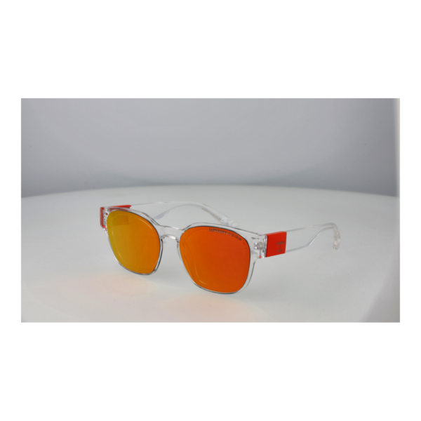 Superdry Quadrat Sonnenbrille SDS Xmono 53113 in Transparent – 45° Seitenansicht
