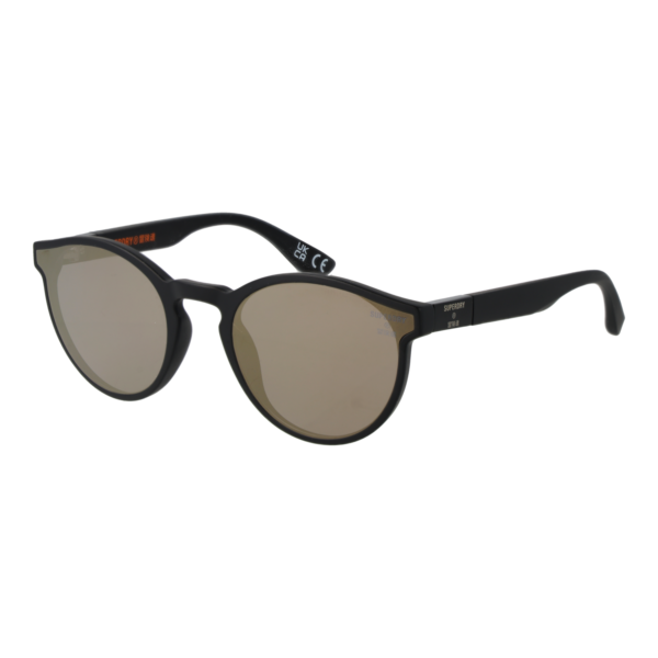Superdry Rund Sonnenbrille SDS Xpixie 53104 in Schwarz – 45° Seitenansicht