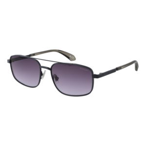 Superdry Rechteck Sonnenbrille SDS 5000 56006 in Grau – 45° Seitenansicht