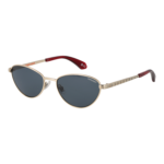Superdry Katzenaugen Sonnenbrille SDS 5002 52202 in Silber – 45° Seitenansicht