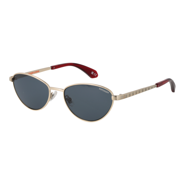 Superdry Katzenaugen Sonnenbrille SDS 5002 52202 in Silber – 45° Seitenansicht