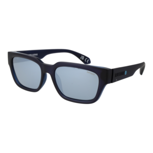 Superdry Rechteck Sonnenbrille SDS 5004 56106 in Blau – 45° Seitenansicht