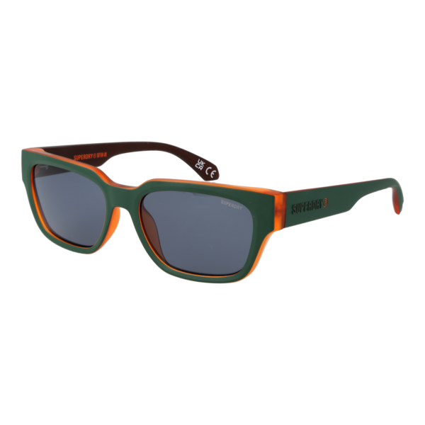 Superdry Rechteck Sonnenbrille SDS 5004 58107 in Grün – 45° Seitenansicht