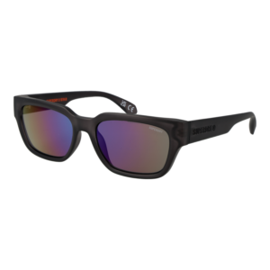 Superdry Rechteck Sonnenbrille SDS 5004 56108 in Schwarz – 45° Seitenansicht