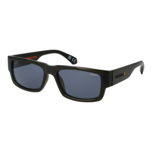 Superdry Rechteck Sonnenbrille SDS 5005 54109 in Oliv – 45° Seitenansicht