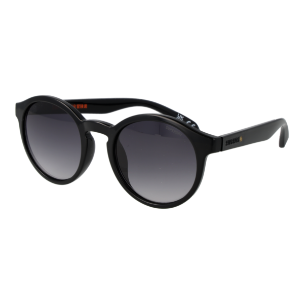 Superdry Rund Sonnenbrille SDS 5006 50104 in Schwarz – 45° Seitenansicht