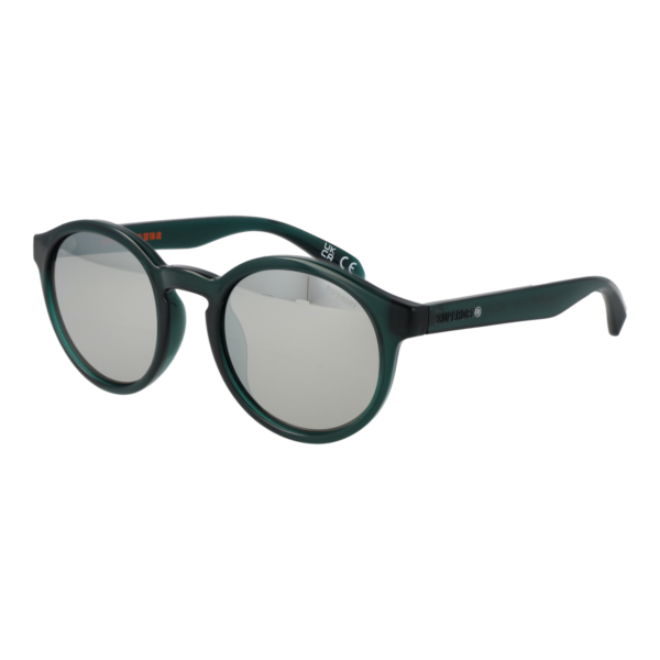 Superdry Rund Sonnenbrille SDS 5006 50107 in Grün – 45° Seitenansicht
