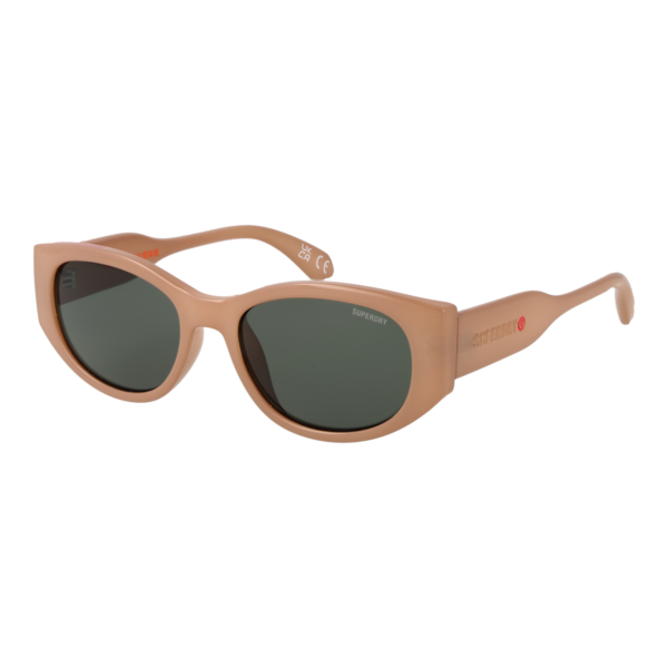 Superdry Oval Sonnenbrille SDS 5007 51151 in Braun – 45° Seitenansicht