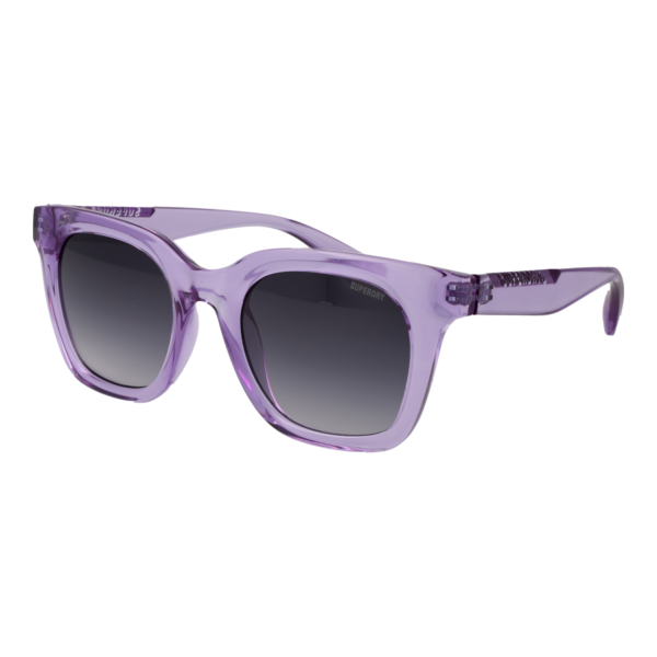 Superdry Quadrat Sonnenbrille SDS 5008 50162 in Lila – 45° Seitenansicht