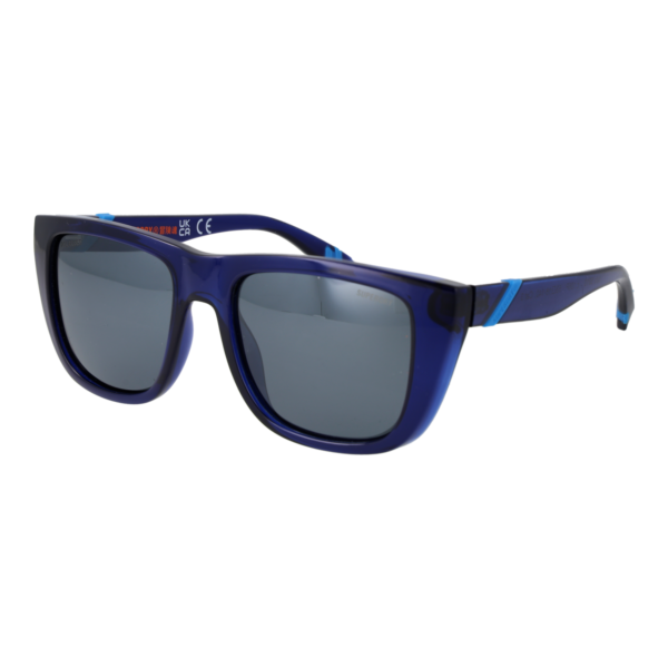 Superdry Quadrat Sonnenbrille SDS 5010 53106P in Blau – 45° Seitenansicht