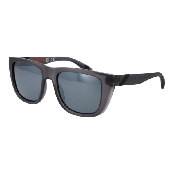 Superdry Quadrat Sonnenbrille SDS 5010 53108P in Grau – 45° Seitenansicht
