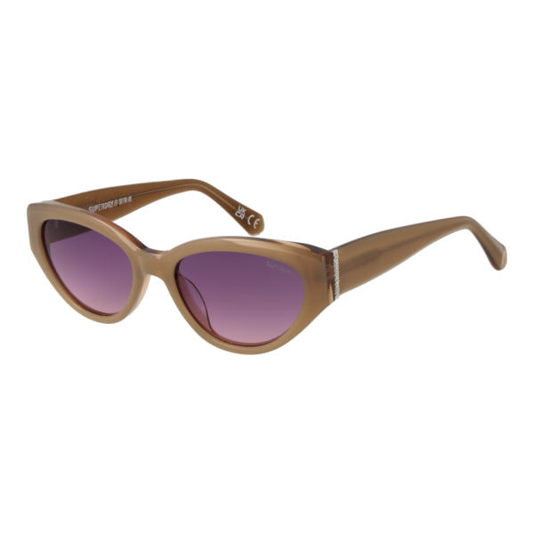 Superdry Katzenaugen Sonnenbrille SDS 5013 52172 in Braun – 45° Seitenansicht