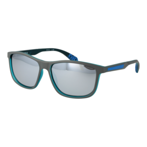 Superdry Rechteck Sonnenbrille SDS 5014 60108P in Grau – 45° Seitenansicht