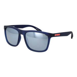 Superdry Quadrat Sonnenbrille SDS 5015 58106 in Blau – 45° Seitenansicht