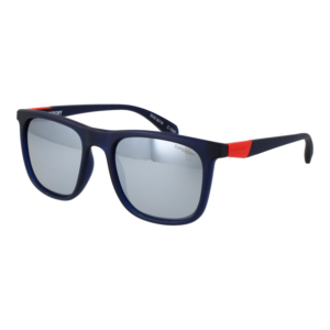 Superdry Quadrat Sonnenbrille SDS 5016 54106P in Blau – 45° Seitenansicht