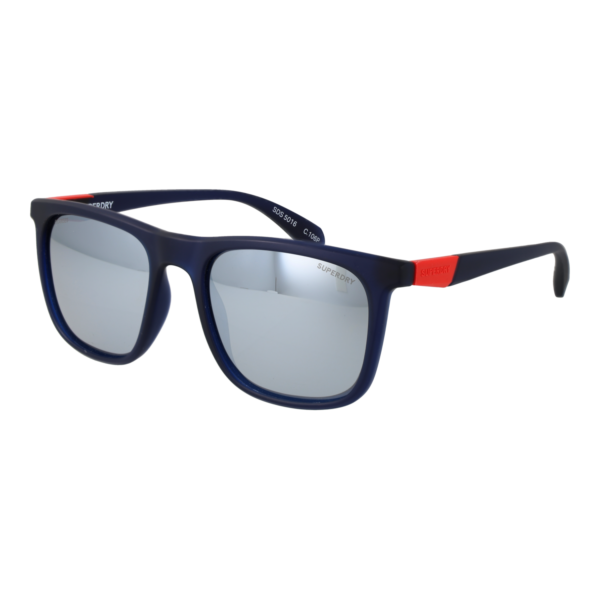 Superdry Quadrat Sonnenbrille SDS 5016 54106P in Blau – 45° Seitenansicht
