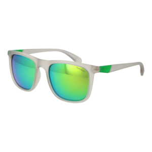 Superdry Quadrat Sonnenbrille SDS 5016 54165P in Grau – 45° Seitenansicht
