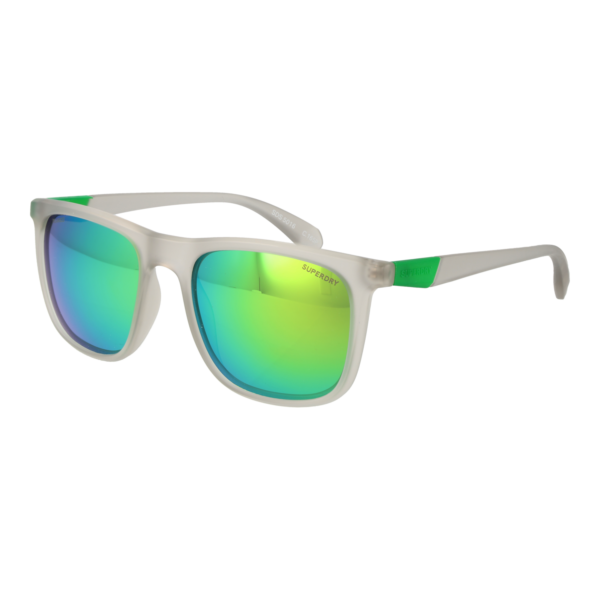 Superdry Quadrat Sonnenbrille SDS 5016 54165P in Grau – 45° Seitenansicht