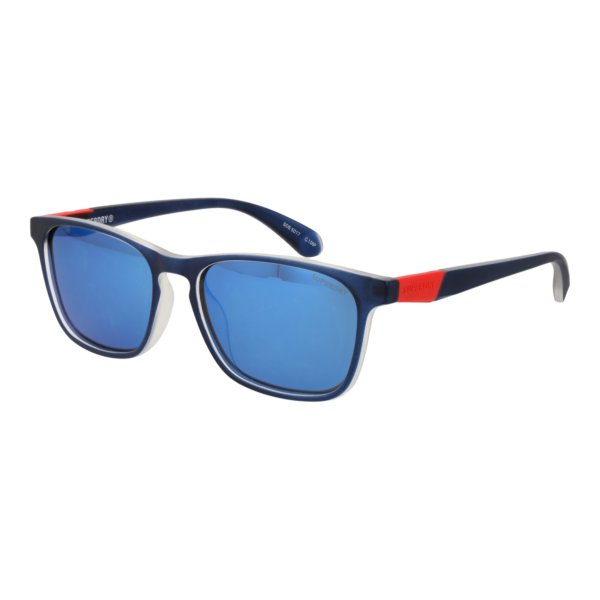 Superdry Sonnenbrille SDS 5017 53106P – 45° Seitenansicht Superdry Rechteck Sonnenbrille SDS 5017 53106P in Blau – 45° Seitenansicht