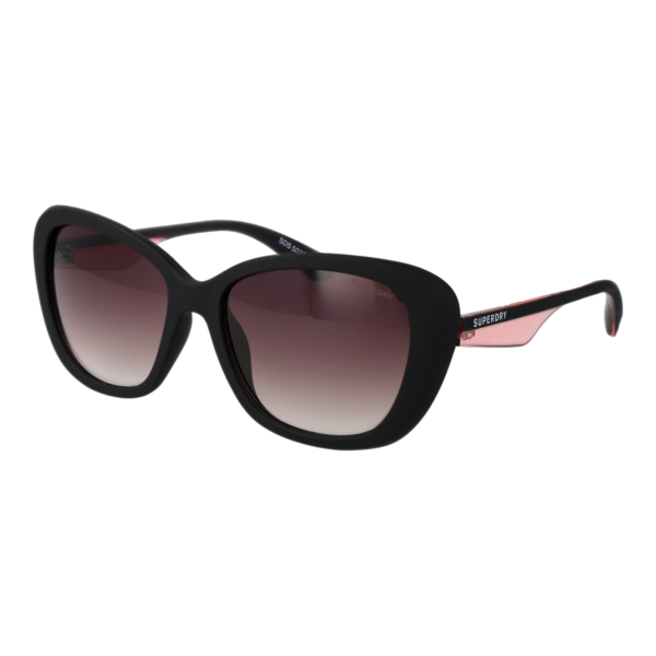 Superdry Katzenaugen Sonnenbrille SDS 5022 56104 in Schwarz – 45° Seitenansicht