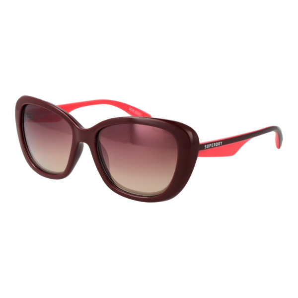 Superdry Sonnenbrille SDS 5022 56162 – 45° Seitenansicht Superdry Schmetterling Sonnenbrille SDS 5022 56162 in Burgunder – 45° Seitenansicht
