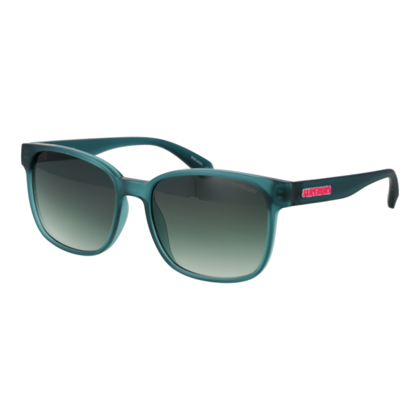 Superdry Quadrat Sonnenbrille SDS 5026 55107 in Grün – 45° Seitenansicht