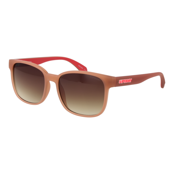 Superdry Quadrat Sonnenbrille SDS 5026 55118 in Beige – 45° Seitenansicht