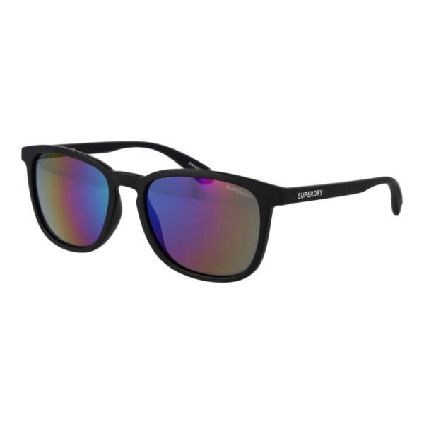 Superdry Quadrat Sonnenbrille SDS 5027 55104 in Schwarz – 45° Seitenansicht
