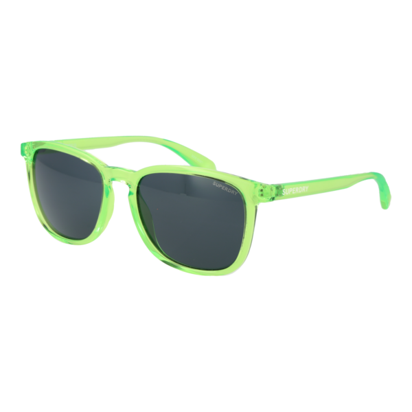 Superdry Quadrat Sonnenbrille SDS 5027 55107 in Grün – 45° Seitenansicht
