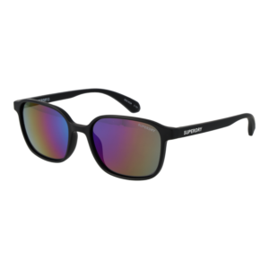 Superdry Quadrat Sonnenbrille SDS 5028 52104 in Schwarz – 45° Seitenansicht