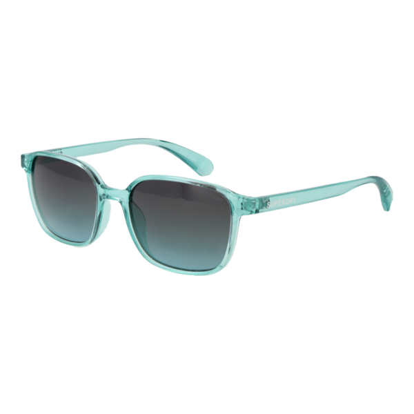 Superdry Quadrat Sonnenbrille SDS 5028 52107 in Türkis – 45° Seitenansicht