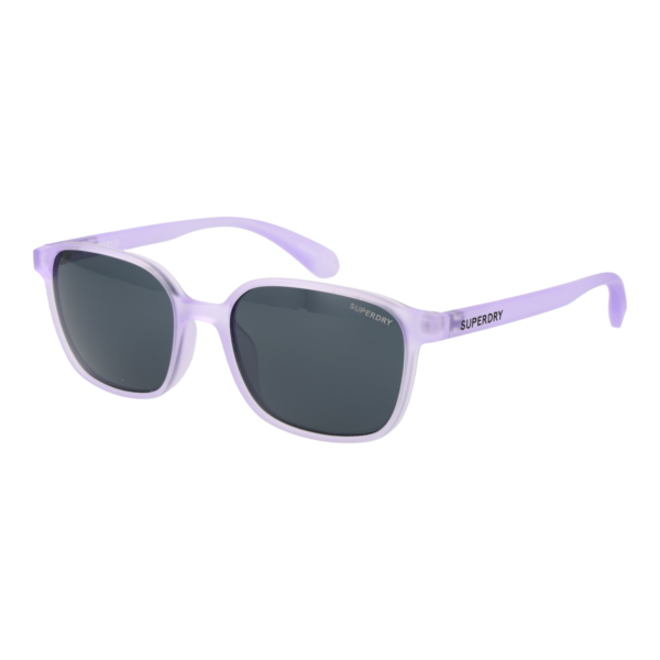 Superdry Quadrat Sonnenbrille SDS 5028 52161 in Lila – 45° Seitenansicht