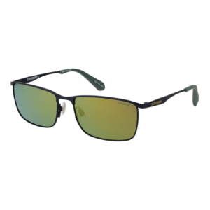 Superdry Rechteck Sonnenbrille SDS 5018 58206 in Blau – 45° Seitenansicht
